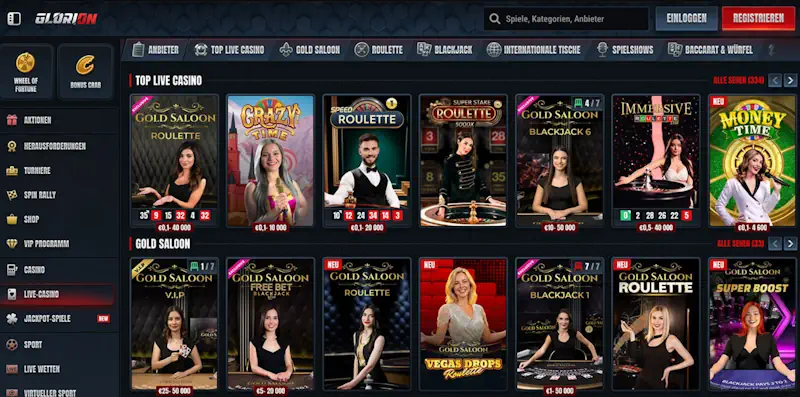Glorion Casino – crypto-focus e oltre 10.000 slot